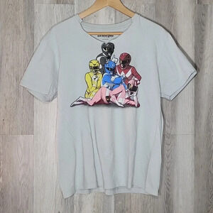 We Love Fine Power Rangers Grey Short Sleeve Tee Unisex Size‎ Large
